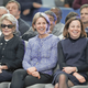 Detroit Lions owner and chairman Martha Firestone Ford, from left, vice-chair Sheila Ford Hamp, and vice-chair Elizabeth Ford Kontulis were all smiles back in 2018 when Matt Patricia was introduced as new head coach.